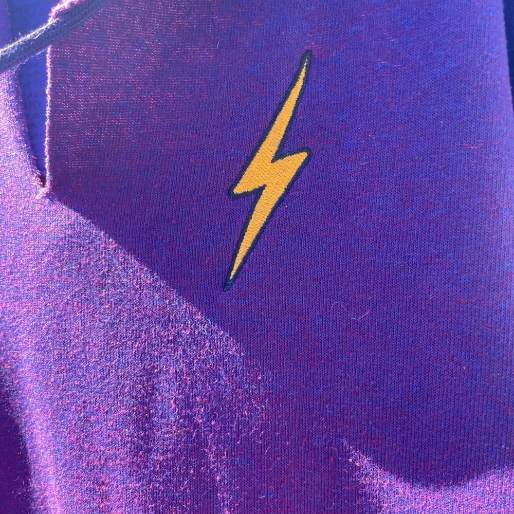 Aviator Nation Purple to Pink Ombre Lightning Bolt Hoodie - Picture 5 of 8
